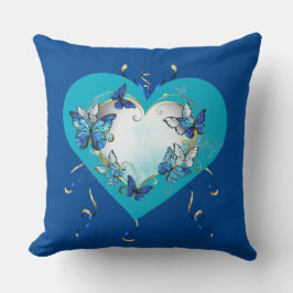 Cojín Decorativo Whimsical Butterflies Heart Pillow