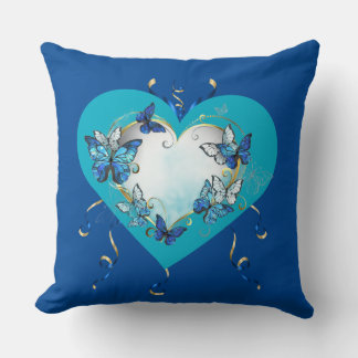 Cojín Decorativo Whimsical Butterflies Heart Pillow