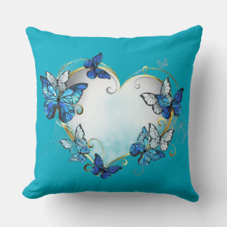Cojín Decorativo Whimsical Butterflies Heart Pillow