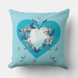 Cojín Decorativo Whimsical Butterflies Heart Pillow