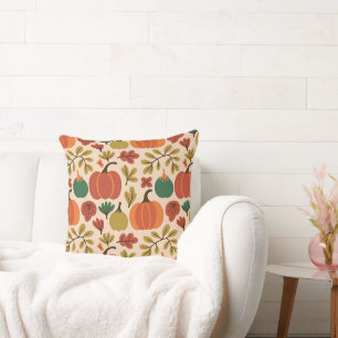 Cojín Decorativo Whimsical Call Fall Halloween Calabaza Seamle