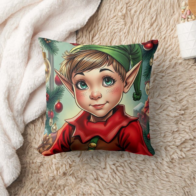 Cojín Decorativo Whimsical Cartoon Elf | Christmas (Manta)