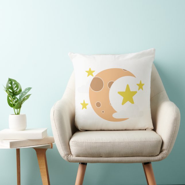 Cojín Decorativo    Whimsical Crescent Moon Pillow (Silla)