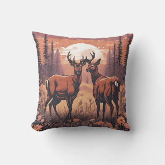 Cojín Decorativo Whimsical Deer Grazing D5