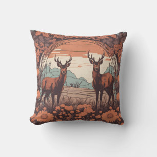 Cojín Decorativo Whimsical Deer Grazing D7