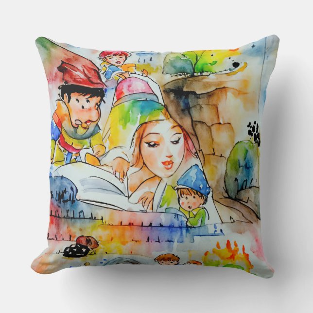 Cojín Decorativo Whimsical Fairy Tale Ilustracion (Anverso)