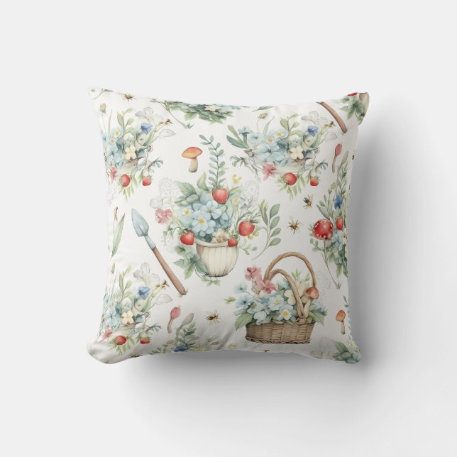 Cojín Decorativo Whimsical Garden Harvest Floral (Anverso)