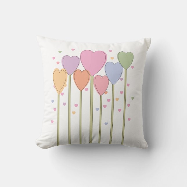 Cojín Decorativo Whimsical Heart Lollipops (Anverso)