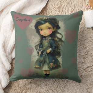 Cojín Decorativo Whimsical Kawaii Fairy Tale Chica