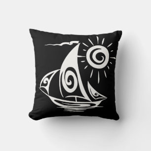 Cojín Decorativo Whimsical Lazy Sailboat