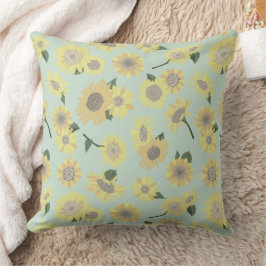 Cojín Decorativo Whimsical Naranja Amarillo Girasol Azul