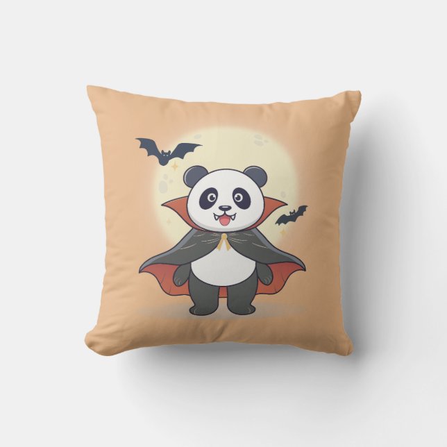 Cojín Decorativo Whimsical Panda Wizard with Magic Hat (Anverso)