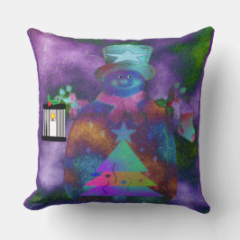 Cojín decorativo "Whimsical Snowman"