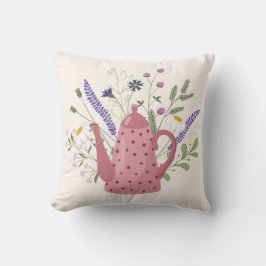 Cojín Decorativo Whimsical Tea Time Doodle Throw Pillow
