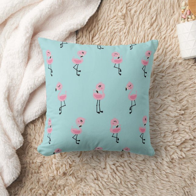 Cojín Decorativo Whimsical tropical flamingos (Manta)