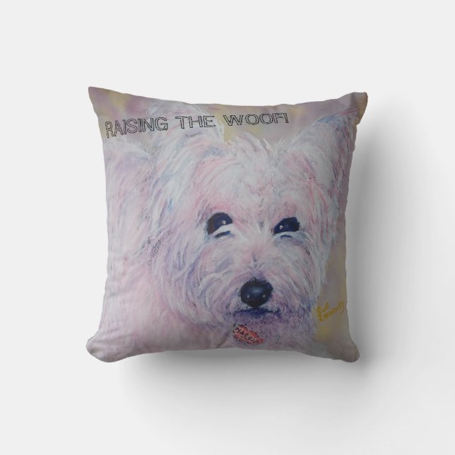 COJÍN DECORATIVO WHIMSICAL WEST HIGHLAND TERRIER (Anverso)