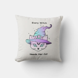 Cojín Decorativo Whimsical Witch Cat