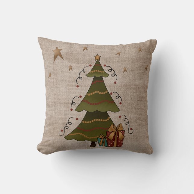 Cojín Decorativo Whimsy, árbol de Navidad (Anverso)