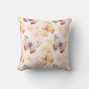 Cojín Decorativo Whimsy mariposa acuarela