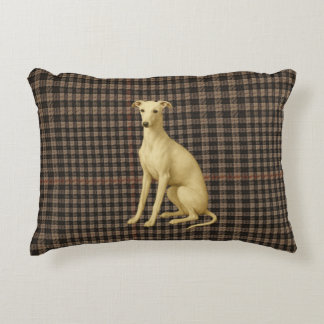 Cojín Decorativo Whippet tartan / plaid / tweed accdent cushion