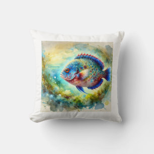 Cojín Decorativo Whiptail Vieja Fish 060724AREF125 - Watercolor