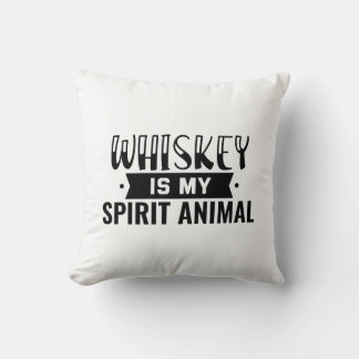 Cojín Decorativo Whiskey es mi animal espiritual