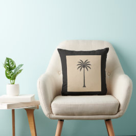 Cojín Decorativo Whisper Fountains Black Palm Cushion