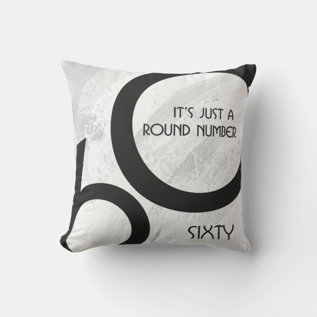 Cojín Decorativo White 60 Decade Birthday (Anverso)
