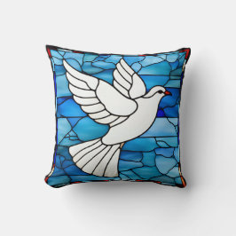 Cojín Decorativo White Dove on Stained Glass