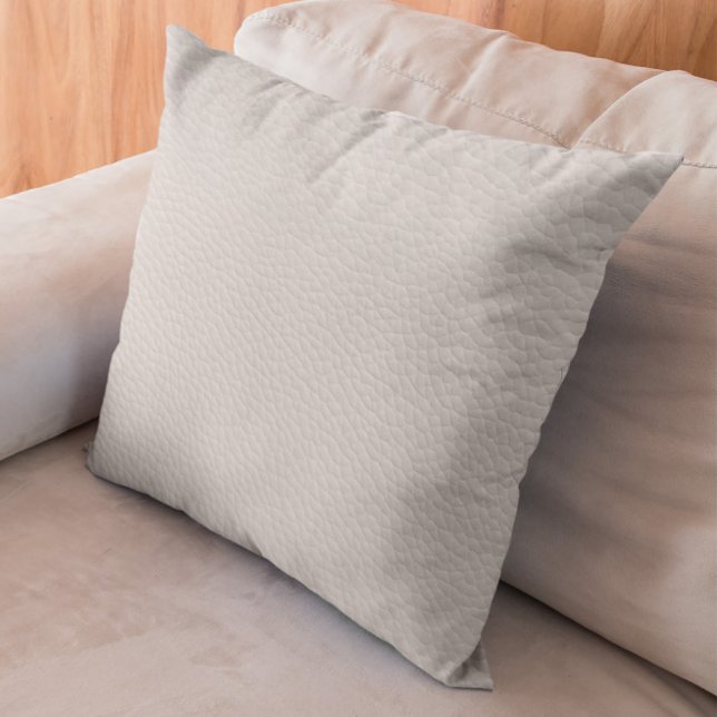 Cojín Decorativo White Faux Leather Pattern Throw Pillow (Subido por el creador)