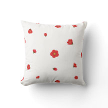 White Japanese Quince Floral Pattern