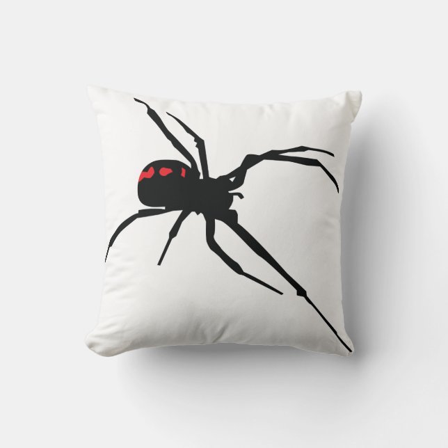 COJÍN DECORATIVO WHITE SPIDER FRONT / BLACK WEB BACK PILLOW (Anverso)