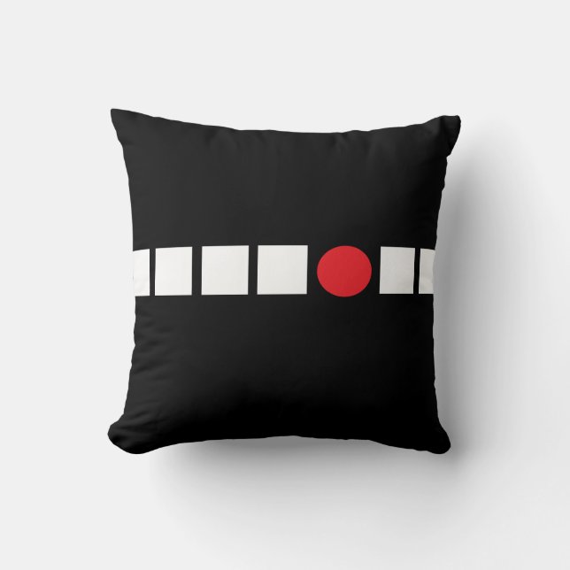 Cojín Decorativo White Square - Red Dot (Anverso)