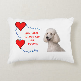 Cojín Decorativo White Standard Poodle | Photorealistic Dog Pillow