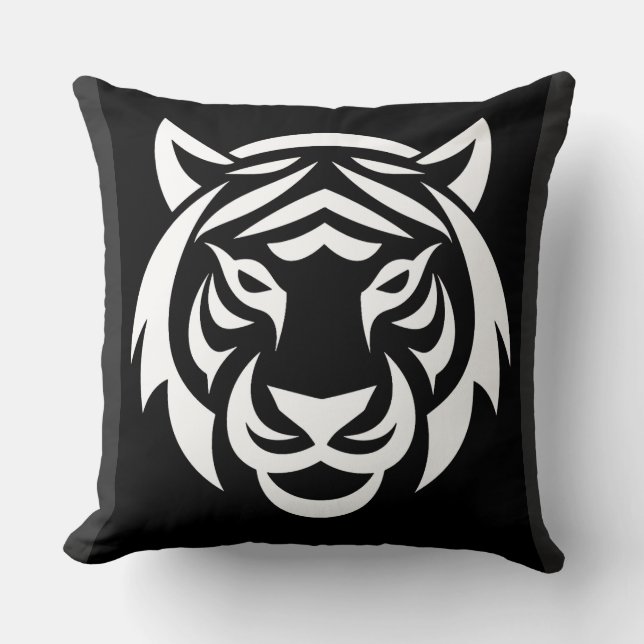 Cojín Decorativo White Tiger Face Pillow (Anverso)