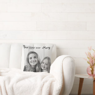 Cojín Decorativo white unicorn best ever sister photo