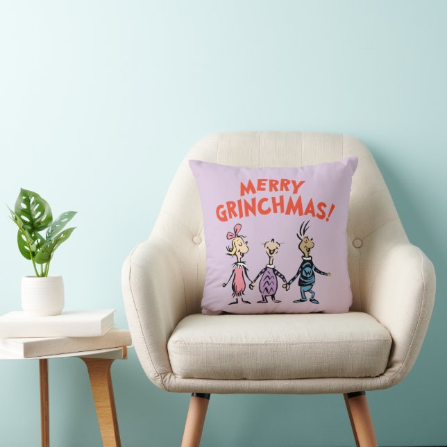 Cojín Decorativo Whos Holding Hands Merry Grinchmas (Silla)