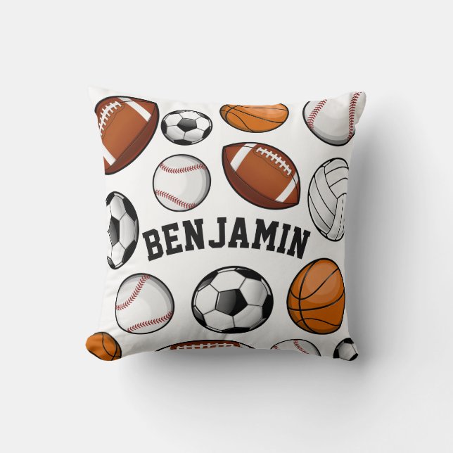 Cojín Decorativo whWhite conocido personalizado All Star de los (Anverso)