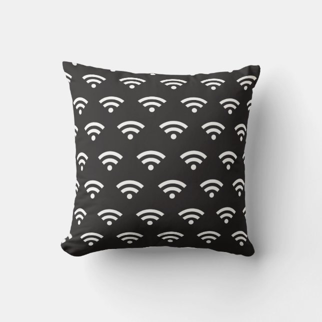 Cojín Decorativo Wifi blanco (Anverso)