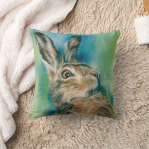 Cojín Decorativo Wild Hare Exuberance Pastel Art