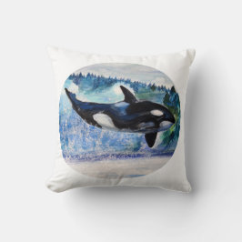 Cojín Decorativo Wild Orca Art Throw Cushion