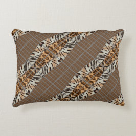Cojín Decorativo Wildcat Matrix - Bengal Cat Leopard Coffee Pillow