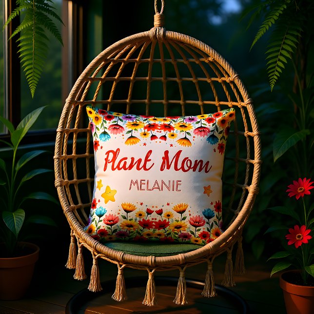 Cojín Decorativo Wildflower Garden Plant Mom Throw Pillow (Subido por el creador)