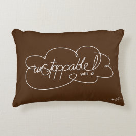 Cojín Decorativo Will INSTOPPABLE - CloudS audaces - Script blanco