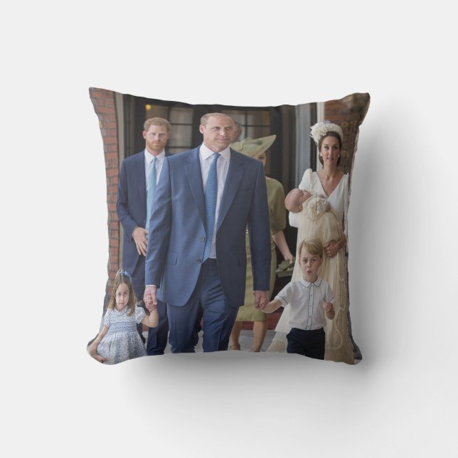 Cojín Decorativo William, Kate y los niños (Anverso)