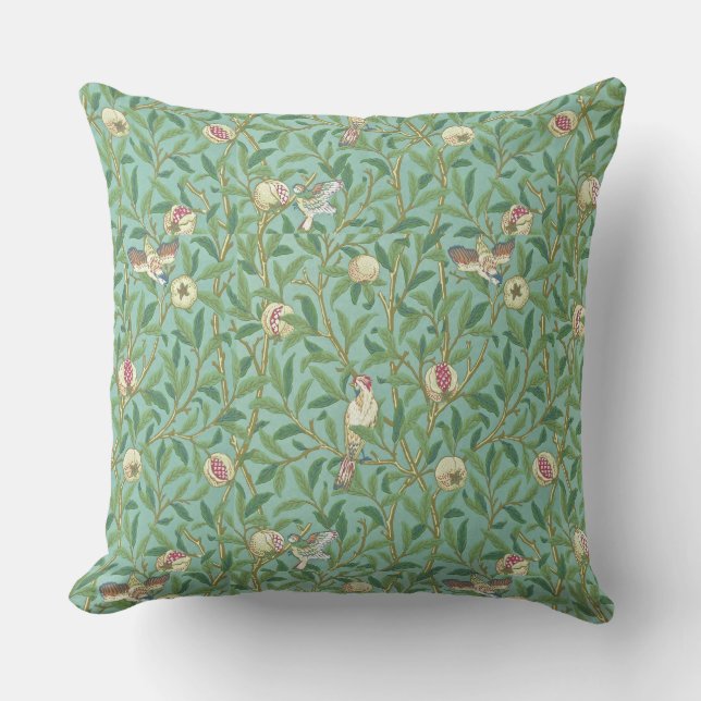 Cojín Decorativo William Morris "Ave y granada" 3. (Anverso)