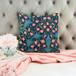 Cojín Decorativo William Morris Blue and Pink Floral Pattern