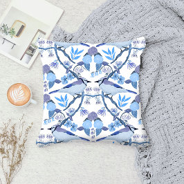 Cojín Decorativo William Morris Bluejay Inspirado Botánico Peri