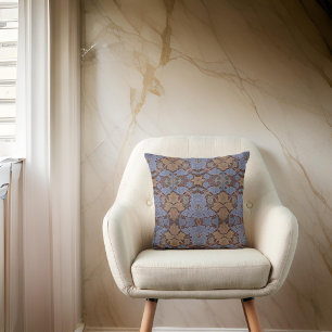 Cojín Decorativo William * Morris Floral St James Blue Brown Peach