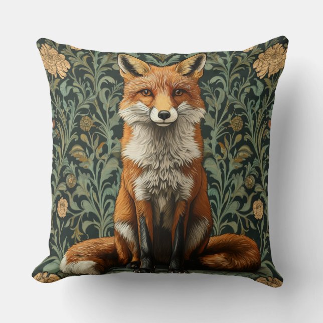 Cojín decorativo William Morris Fox (Anverso)